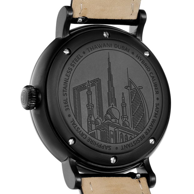 Dubai engraving on watch