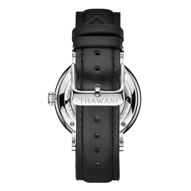 black italian leather strap