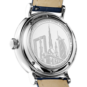 Dubai engraved silver watch