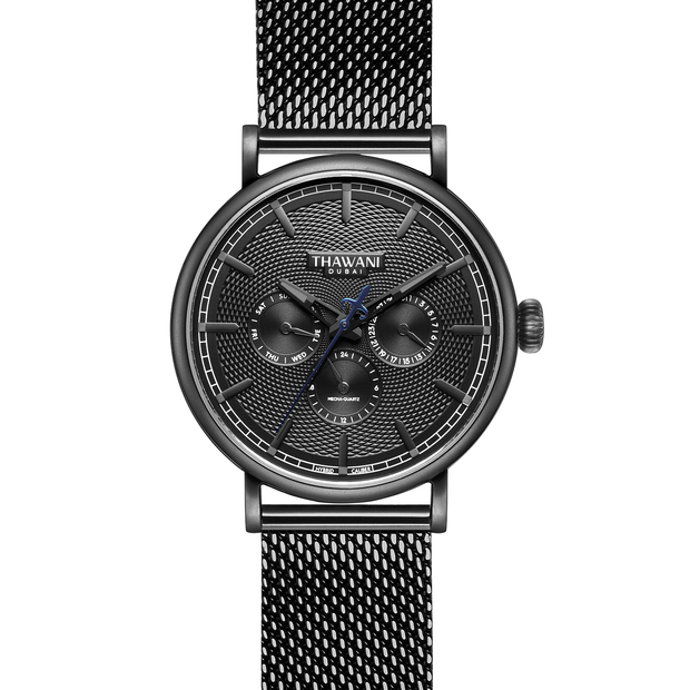black watch with mesh strap