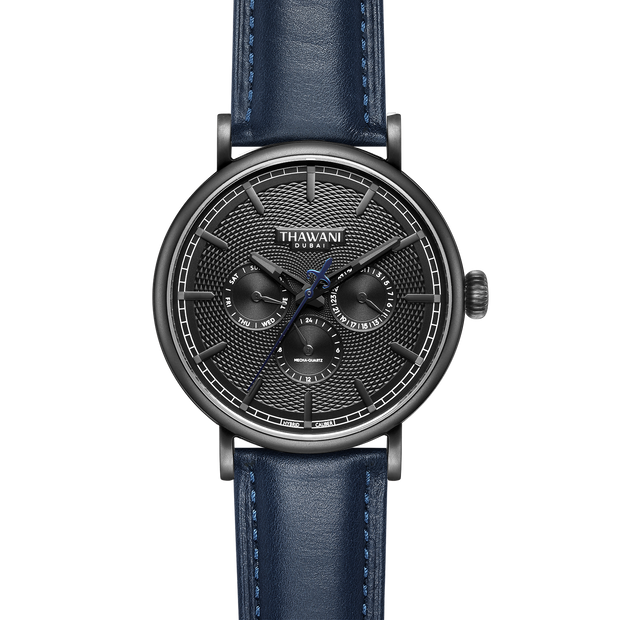 black watch with blue strap