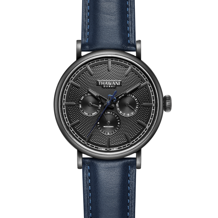 black watch with blue strap