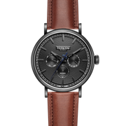 black watch with brown strap