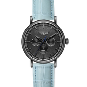 black watch with turquoise strap